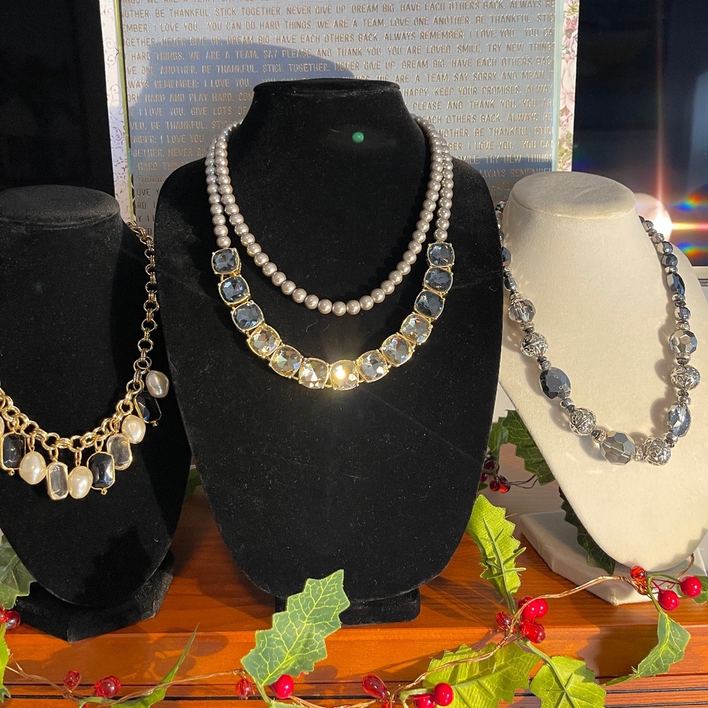 White House Black Market- Talbots & 1 Unbranded - 3 Beautiful Necklaces